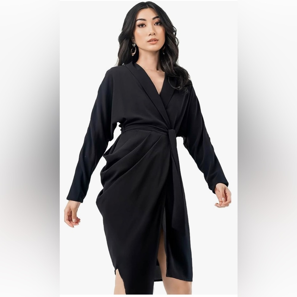 Pantora Women's Wanda Draped Asymmetrical Wrap Dress